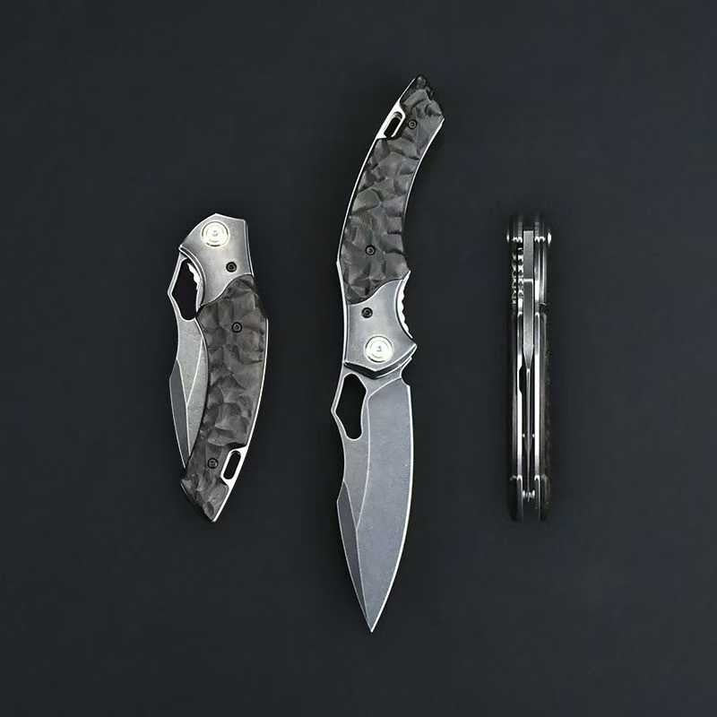 8.5'' New Manual Folding Knife UZI Steels Blade Ebony Handle Folding Knife VTF67