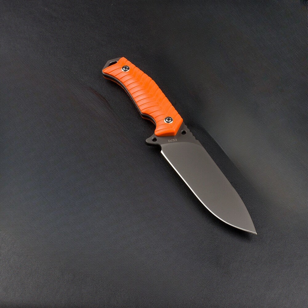 10'' New CNC DC53 Steel 5MM Blade G10 Handle Camping Outdoor Tool Knife VTH76
