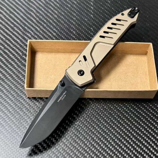 New N690 Blade Aluminum Handle Camping Outdoor Pocket Folding EDC Knife VTF118