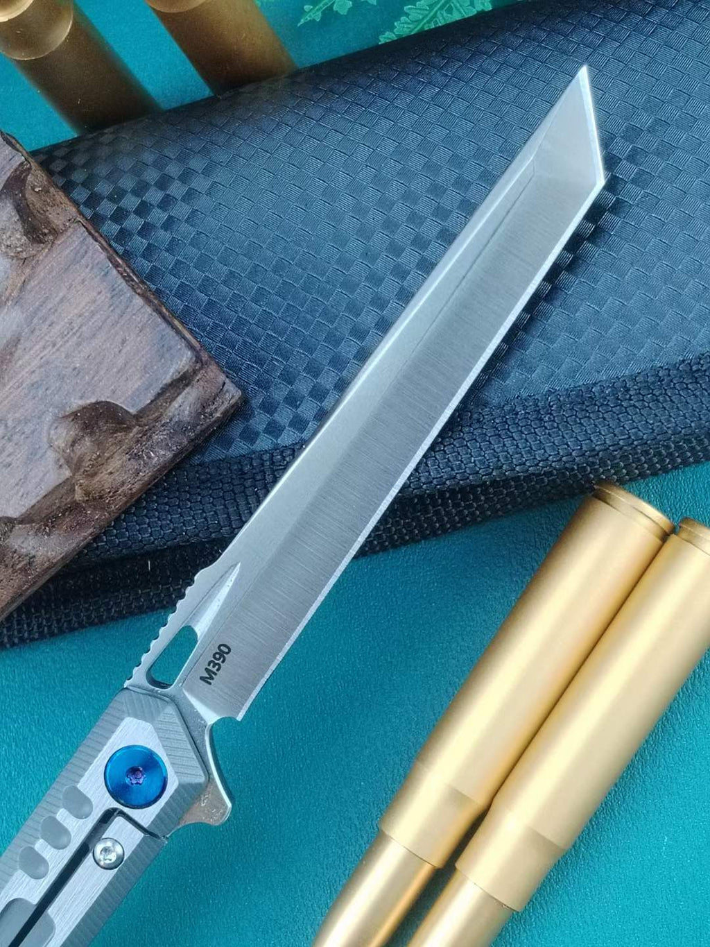 New M390 Blade Full T4C Titanium Handle Pocket Camping Utility Outdoor Collection Folding Knife VTF11
