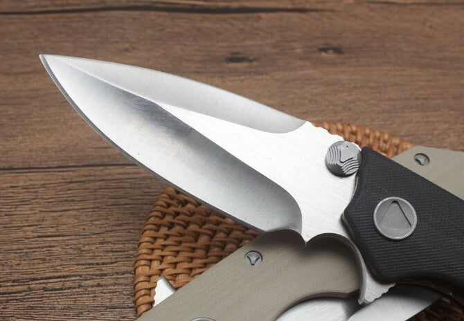 New Manual Folding Knife D2 Blade G10 Handle Pocket Camping Tool Knife DF160