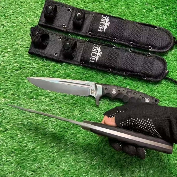 11'' New Full Tang D2 Steel Blade G10 Handle Camping Outdoor Tool Knife VTH97