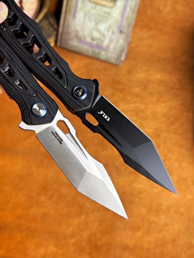 8'' New FoldingKnife 14C28N Blade G10 Handle Outdoor EDC Knife VTF75
