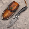 8'' New Folding Knife VG10 Damascus Blade Wood Handle Camping Knife VTF16