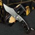 8'' New Folding Knife VG10 Damascus Blade Pocket Camping Utility tKnife VTF68