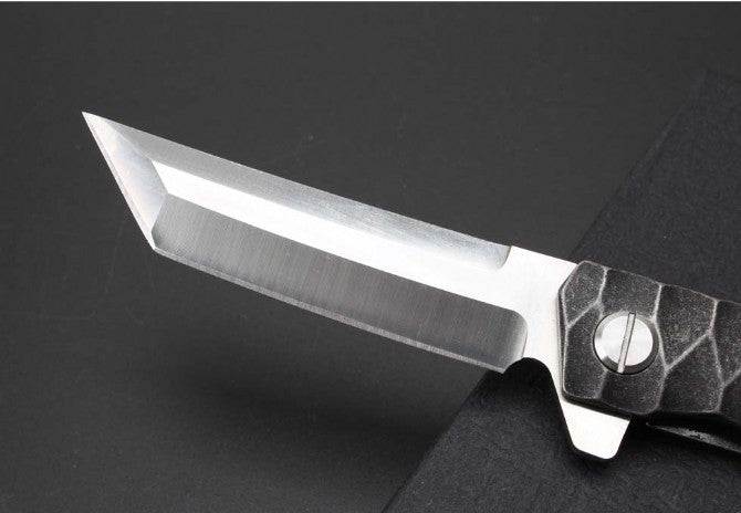 8'' New CNC D2 Blade Fast Opening Full Steel handle Pocket Folding Knife VTF51