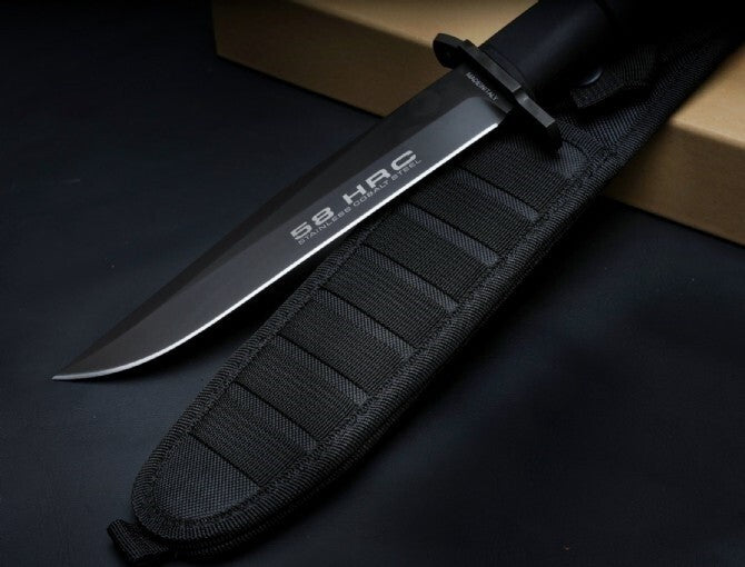 New Collection N690 Steel Fixed Blade FORPRENE Handle Camping OutdoorKnife VTH98