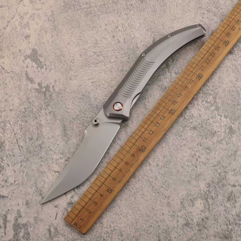 9.5'' New Manual Folding Knife 14C28N Blade Full T4C Titanium Handle  Folding Knife VTF57
