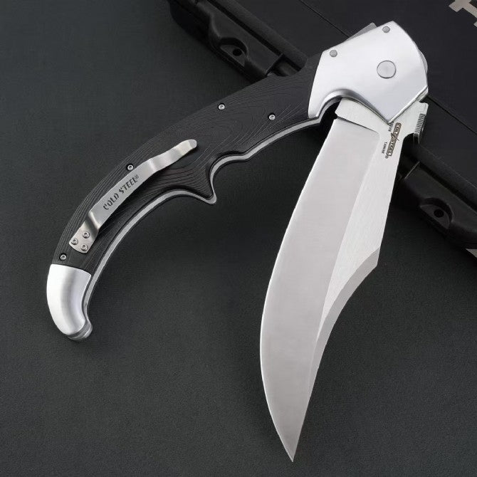 16" New Large S35VN Blade Survival Bowie G10 Handle BackLock Folding Knife VTF53