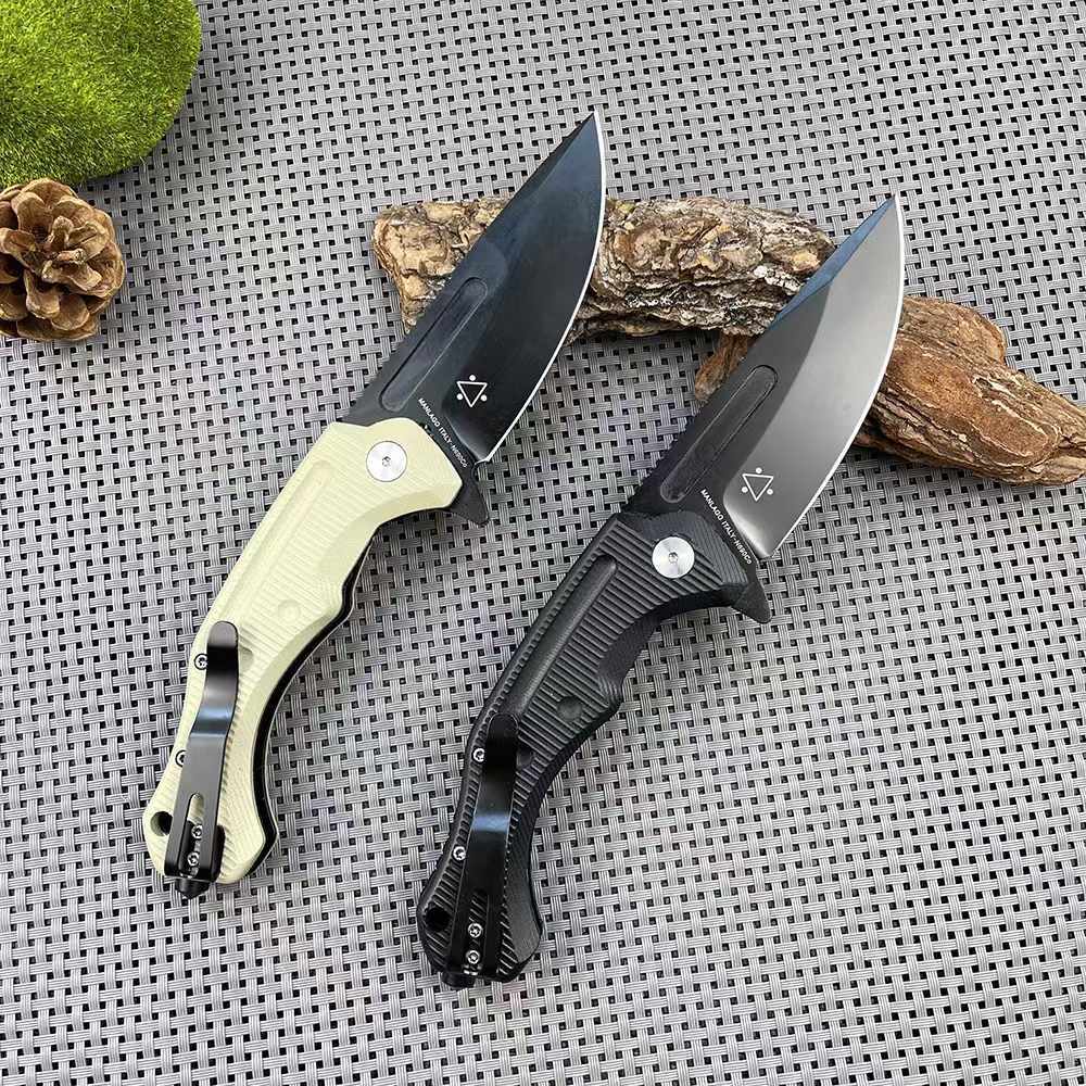 8.5'' New N690 Blade G10 Handle Folding Camping Outdoor Utility Knife VTF169