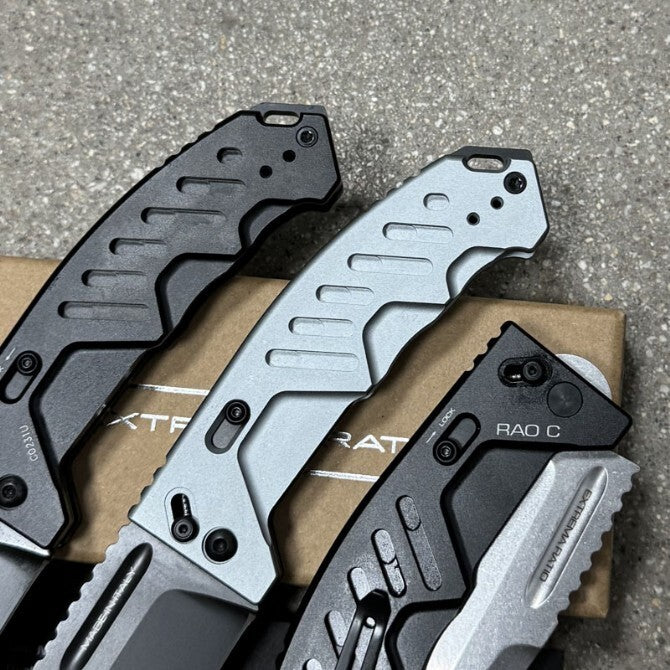 9'' New N690 Blade Aluminum Handle Climbing Camping Pocket Folding Knife VTF194