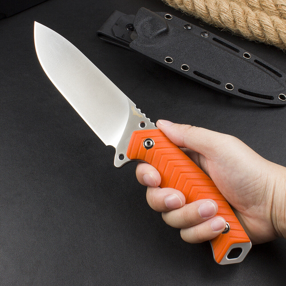 10'' New CNC DC53 Steel 5MM Blade G10 Handle Camping Outdoor Tool Knife VTH76