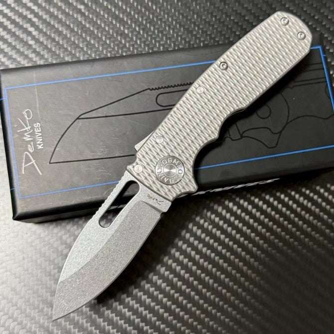 7'' New S35VN Blade Full T4C Titanium Handle Folding Camping Utility Pocket Knife VTF83T