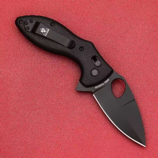 8'' New Fast Opening AUS-8A Blade Nylon Fiber Handle Camping Folding Knife 2490