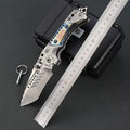 10"New CNC Large Z-Wear Steel Blade T4C Handle Outdoor Folding Knife VTF24