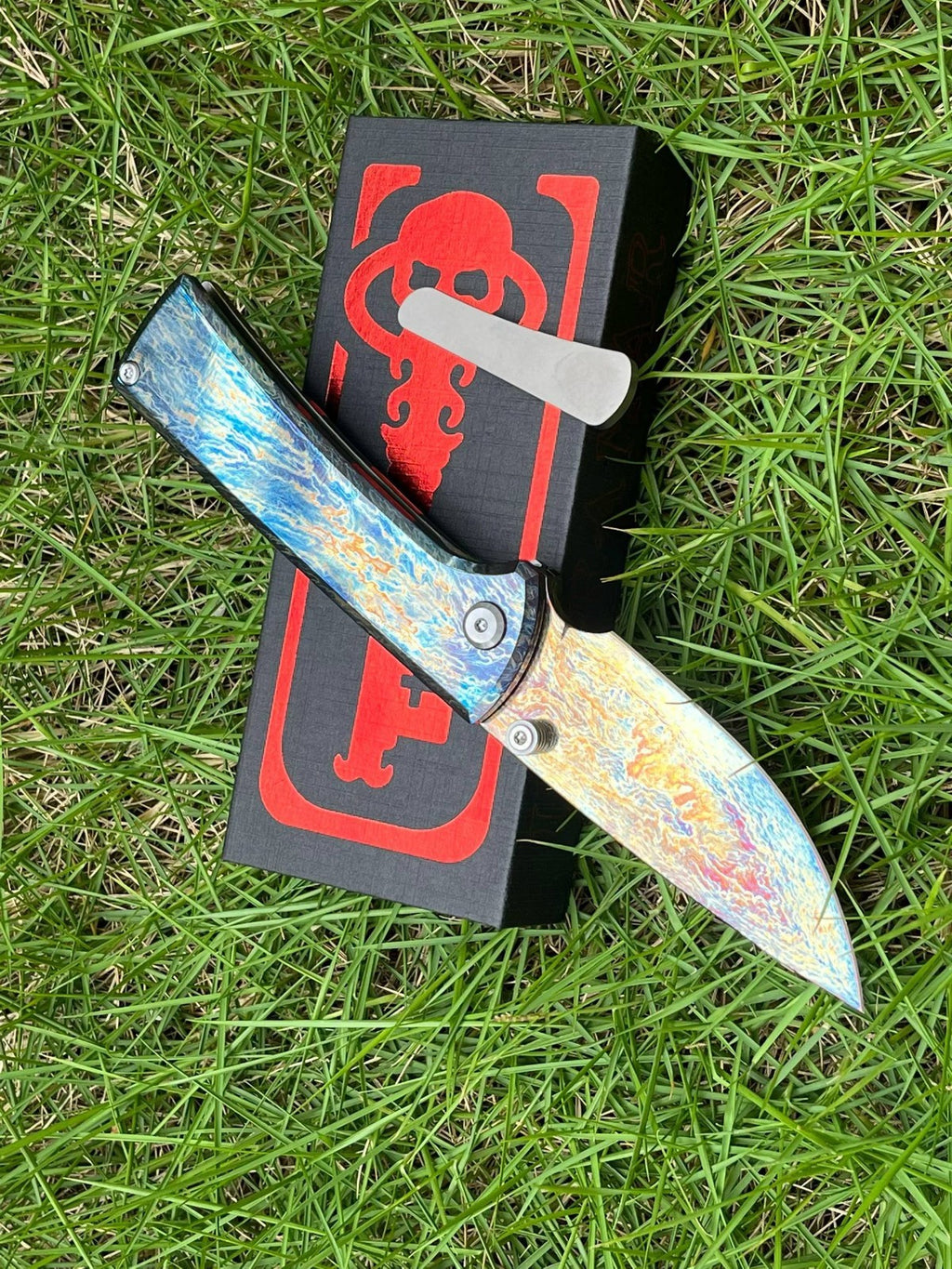 8'' New Folding Tool M390 Steels Blade Full T4C Titanium Handle  Camping PocketKnife VTF107S