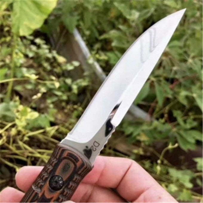 8''New D2 Steel Fixed Blade G10 Handle Camping Outdoor Tool Knife VTH192