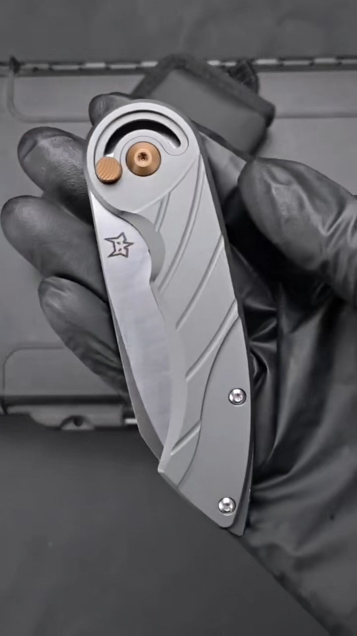 7'' New Manual Folding Knife CNC M390 Blade Aluminum Handle Pocket Knife VTF91
