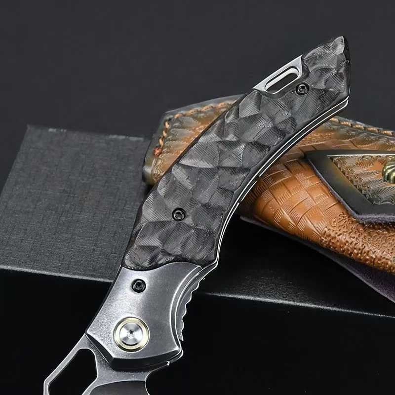8.5'' New Manual Folding Knife UZI Steels Blade Ebony Handle Folding Knife VTF67