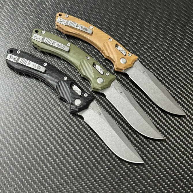 9''New StoneWash M390 Blade G10 Handle Pocket Folding Camping Tool Knife VTF110G
