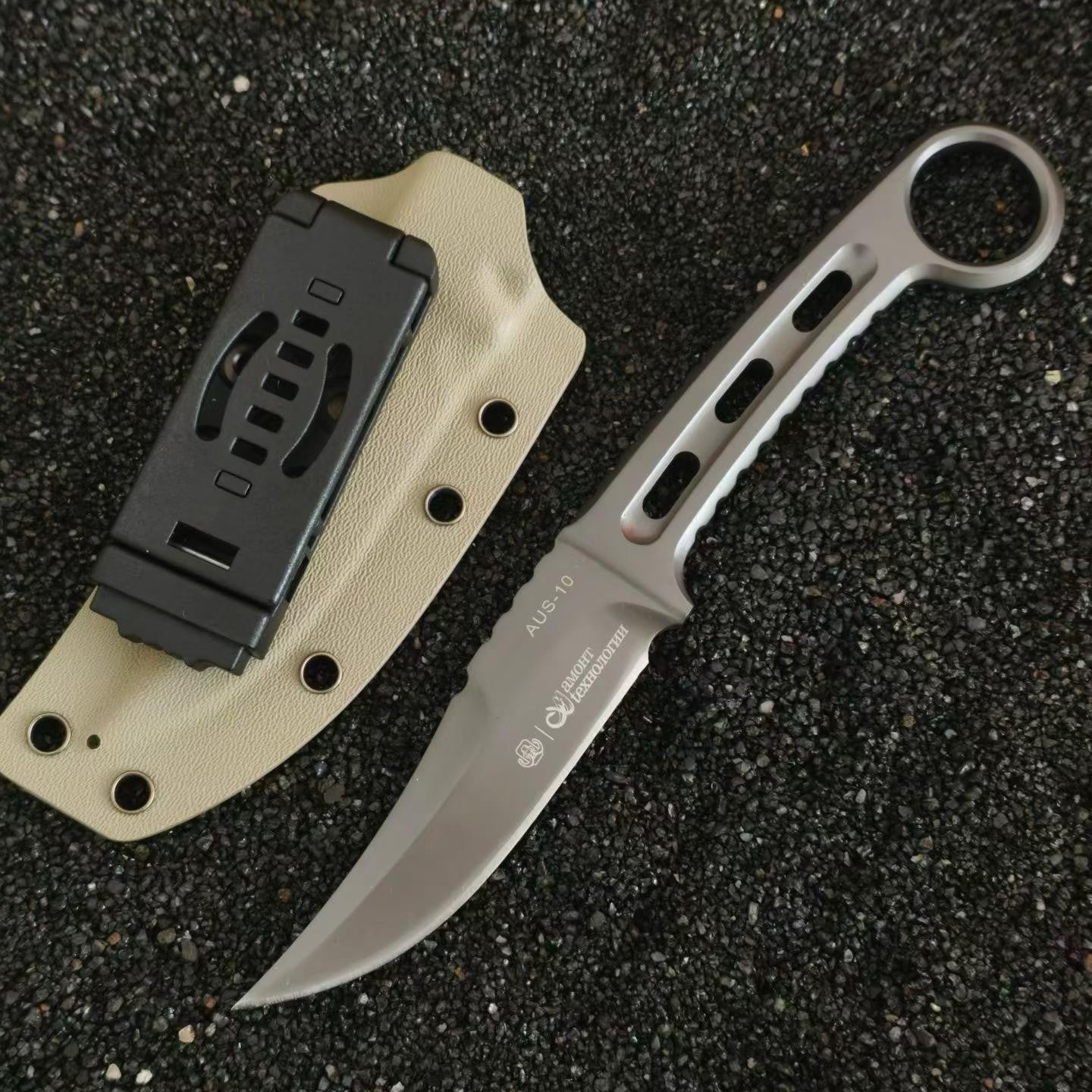New Fixde Blade AUS-10 Steel Blade Full Tang Survival Hunting EDC Knife VTH23