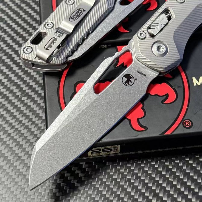 New Stone Wash M390 Steel Blade Full T4C Titanium Handle Pocket Utility Survival Folding Knife VTF66T