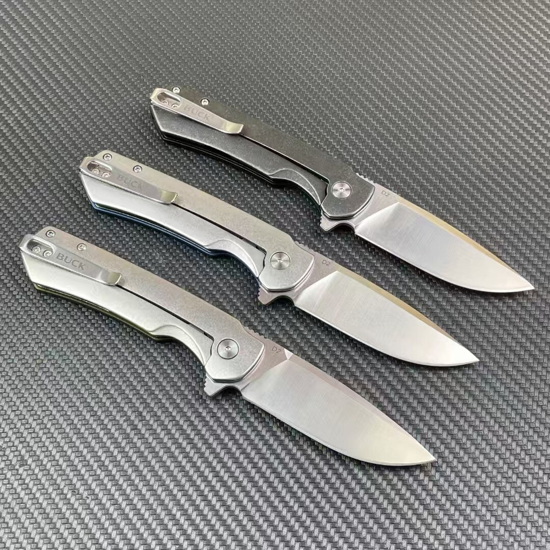 7'' New D2 Blade Steels Handle Pocket Folding Camping Outdoor Tool Knife DF02