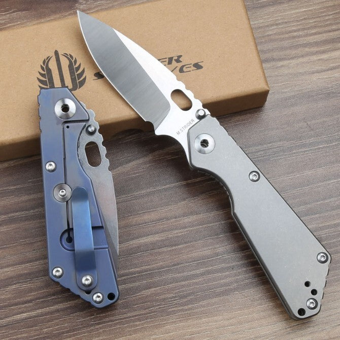 8'' New CNC CPM154 Blade Full T4C Titanium Handle Pocket Camping Utility Outdoor Folding Knife VTF54